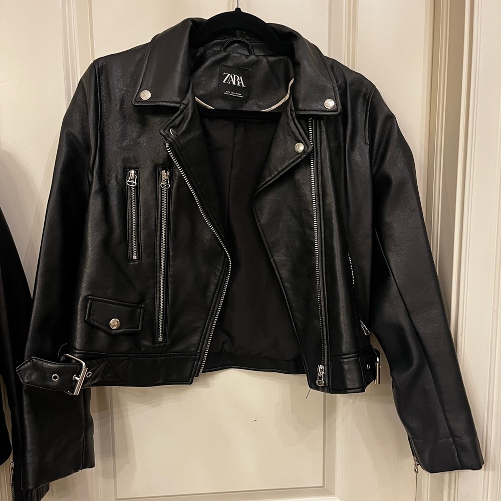 Zara faux leather jacket